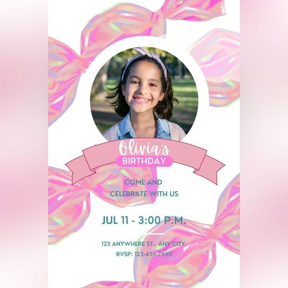 20 Personalized Birthday Party Invitations - Picture 1 of 2